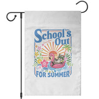 School's Out For Summer Garden Flag Funny Raccoon Last Day of School Teacher
