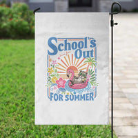 School's Out For Summer Garden Flag Funny Raccoon Last Day of School Teacher
