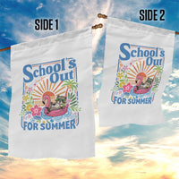 School's Out For Summer Garden Flag Funny Raccoon Last Day of School Teacher