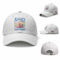School's Out For Summer Baseball Cap Funny Raccoon Last Day of School Teacher