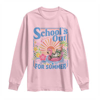 School's Out For Summer Long Sleeve Shirt Funny Raccoon Last Day of School Teacher