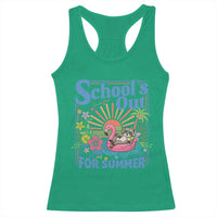 School's Out For Summer Racerback Tank Top Funny Raccoon Last Day of School Teacher