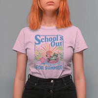 School's Out For Summer T Shirt For Women Funny Raccoon Last Day of School Teacher