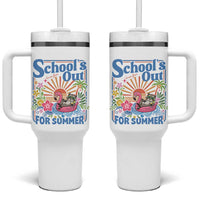 School's Out For Summer Tumbler With Handle Funny Raccoon Last Day of School Teacher
