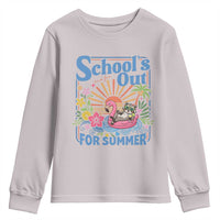 School's Out For Summer Youth Sweatshirt Funny Raccoon Last Day of School Teacher