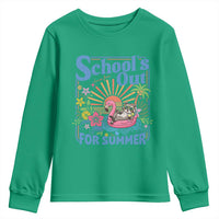 School's Out For Summer Youth Sweatshirt Funny Raccoon Last Day of School Teacher