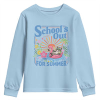 School's Out For Summer Youth Sweatshirt Funny Raccoon Last Day of School Teacher