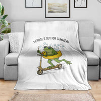 School's Out For Summer Throw Blanket Funny Frog Last Day of School Teacher