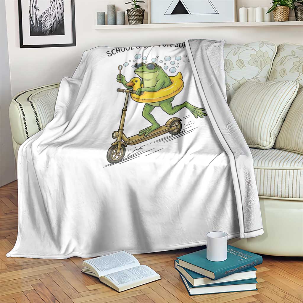 School's Out For Summer Throw Blanket Funny Frog Last Day of School Teacher