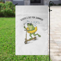School's Out For Summer Garden Flag Funny Frog Last Day of School Teacher