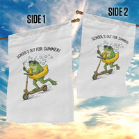 School's Out For Summer Garden Flag Funny Frog Last Day of School Teacher