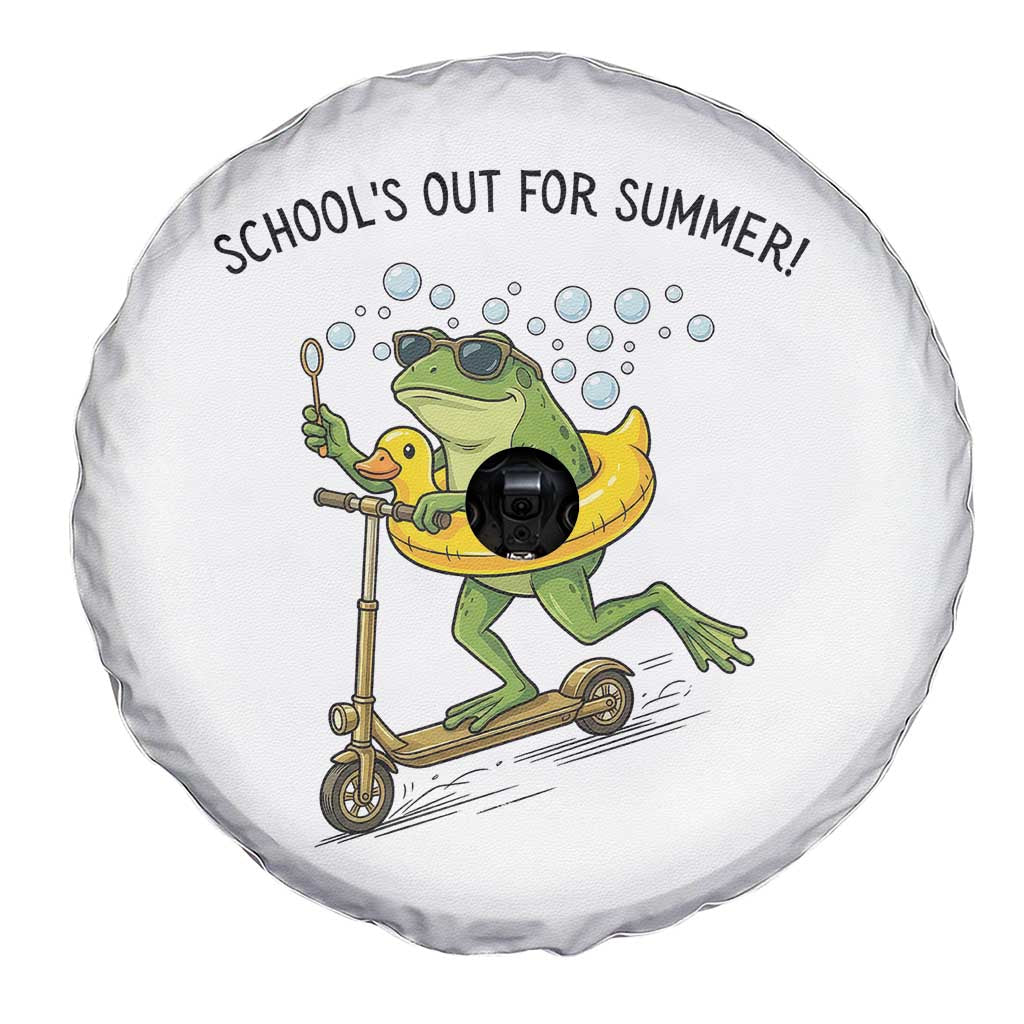 School's Out For Summer Spare Tire Cover Funny Frog Last Day of School Teacher