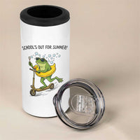 School's Out For Summer 4 in 1 Can Cooler Tumbler Funny Frog Last Day of School Teacher