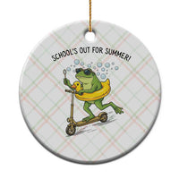 School's Out For Summer Ceramic Ornament Funny Frog Last Day of School Teacher