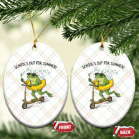 School's Out For Summer Ceramic Ornament Funny Frog Last Day of School Teacher