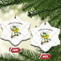 School's Out For Summer Ceramic Ornament Funny Frog Last Day of School Teacher