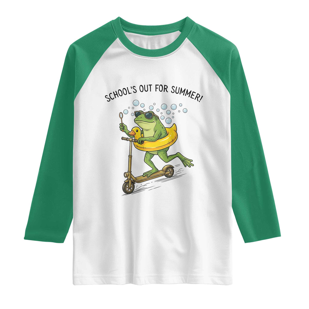 School's Out For Summer Raglan Shirt Funny Frog Last Day of School Teacher