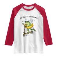 School's Out For Summer Raglan Shirt Funny Frog Last Day of School Teacher