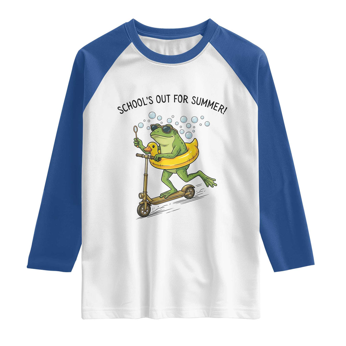 School's Out For Summer Raglan Shirt Funny Frog Last Day of School Teacher