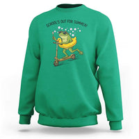 School's Out For Summer Sweatshirt Funny Frog Last Day of School Teacher