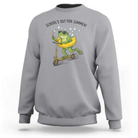 School's Out For Summer Sweatshirt Funny Frog Last Day of School Teacher
