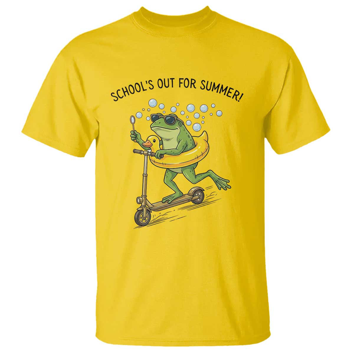 School's Out For Summer T Shirt Funny Frog Last Day of School Teacher