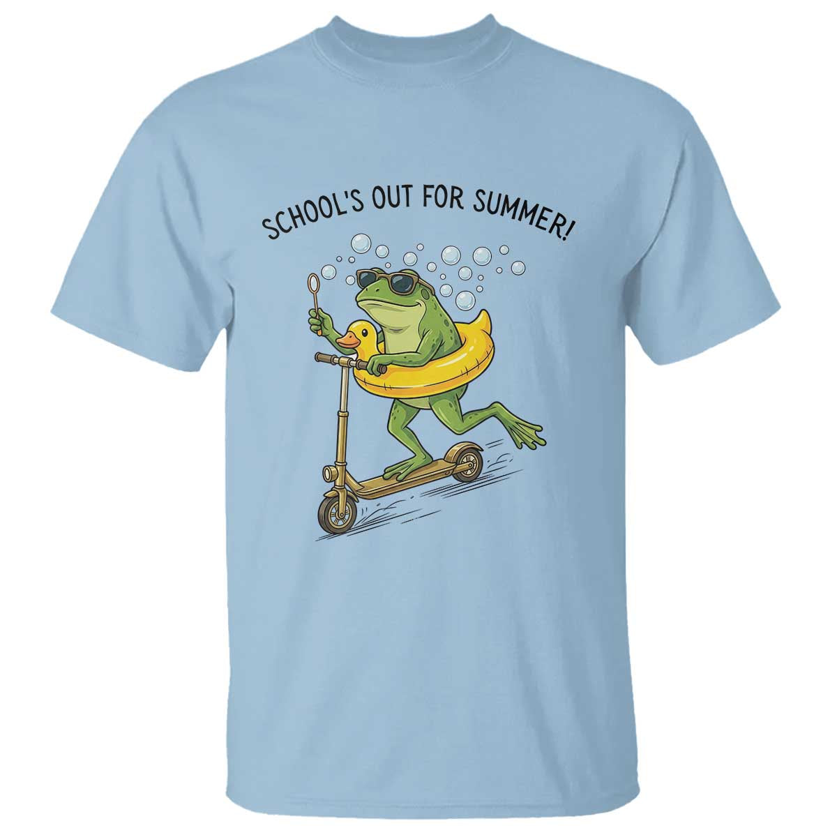 School's Out For Summer T Shirt Funny Frog Last Day of School Teacher