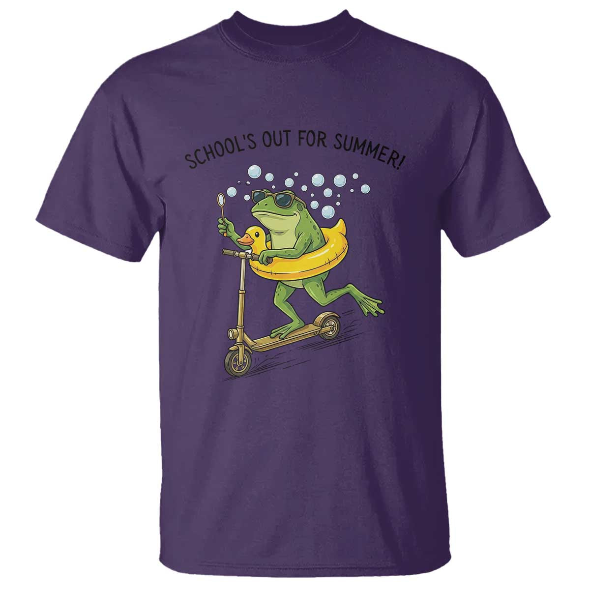 School's Out For Summer T Shirt Funny Frog Last Day of School Teacher