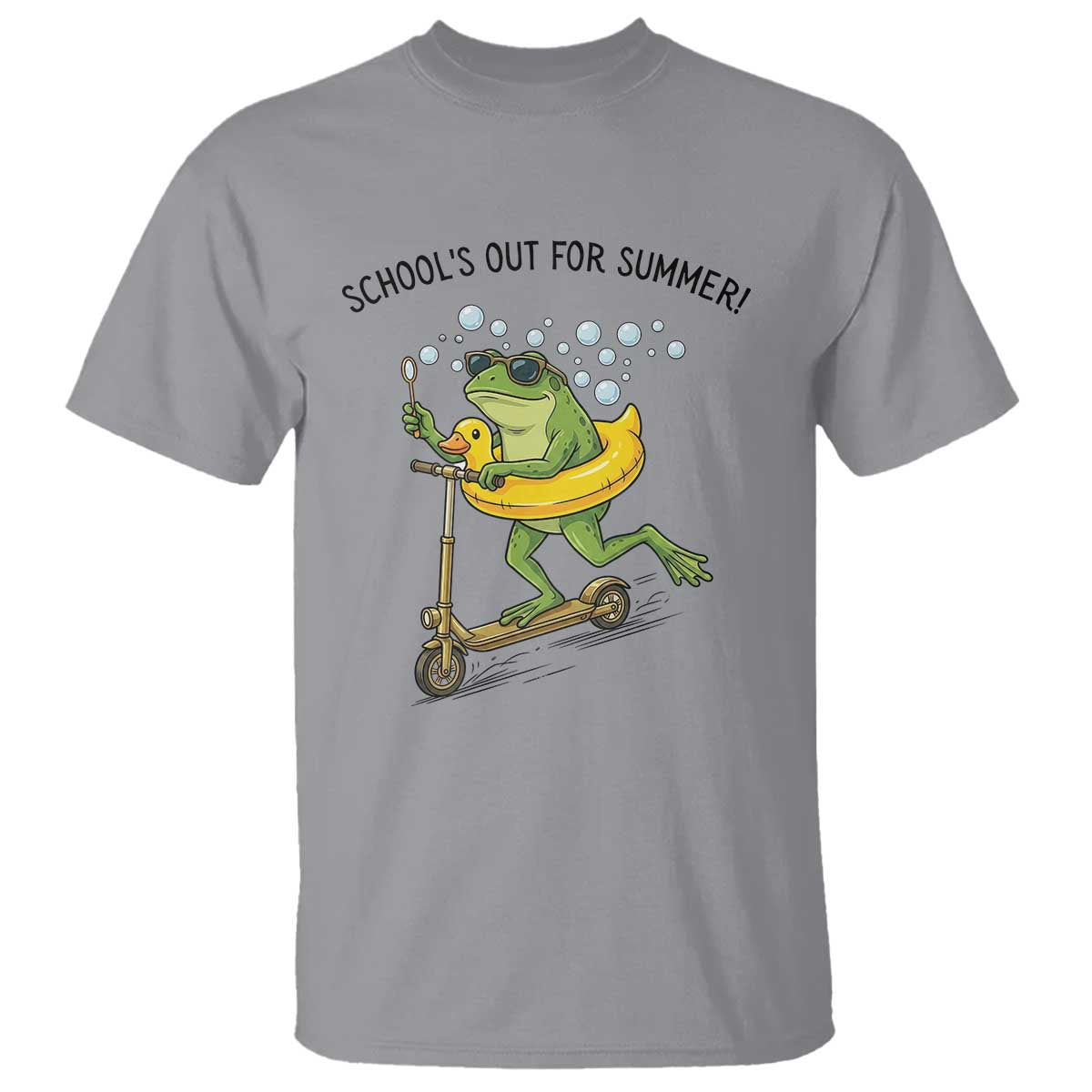 School's Out For Summer T Shirt Funny Frog Last Day of School Teacher