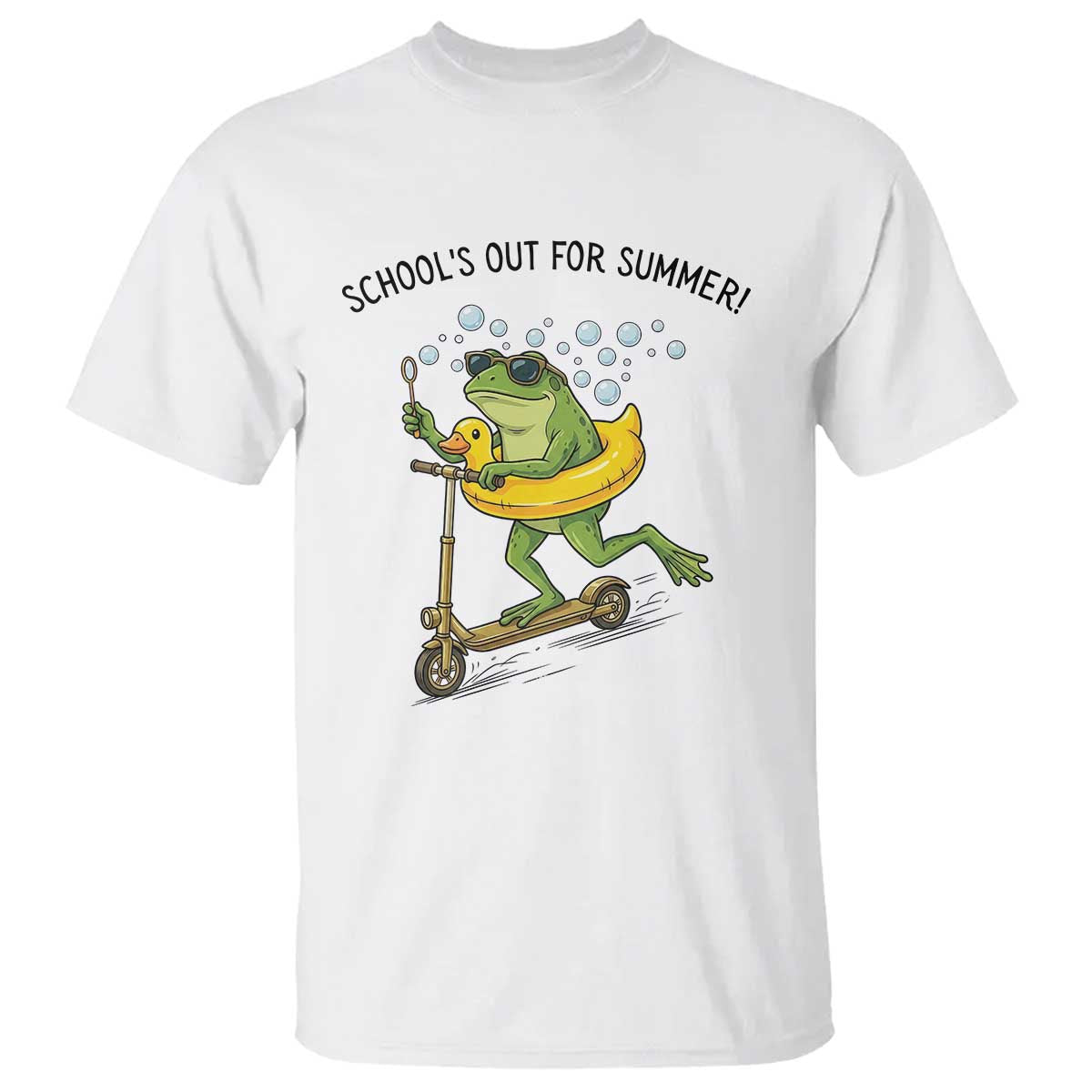 School's Out For Summer T Shirt Funny Frog Last Day of School Teacher
