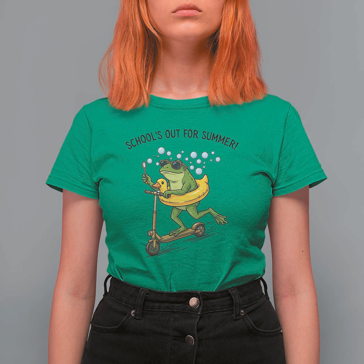 School's Out For Summer T Shirt For Women Funny Frog Last Day of School Teacher