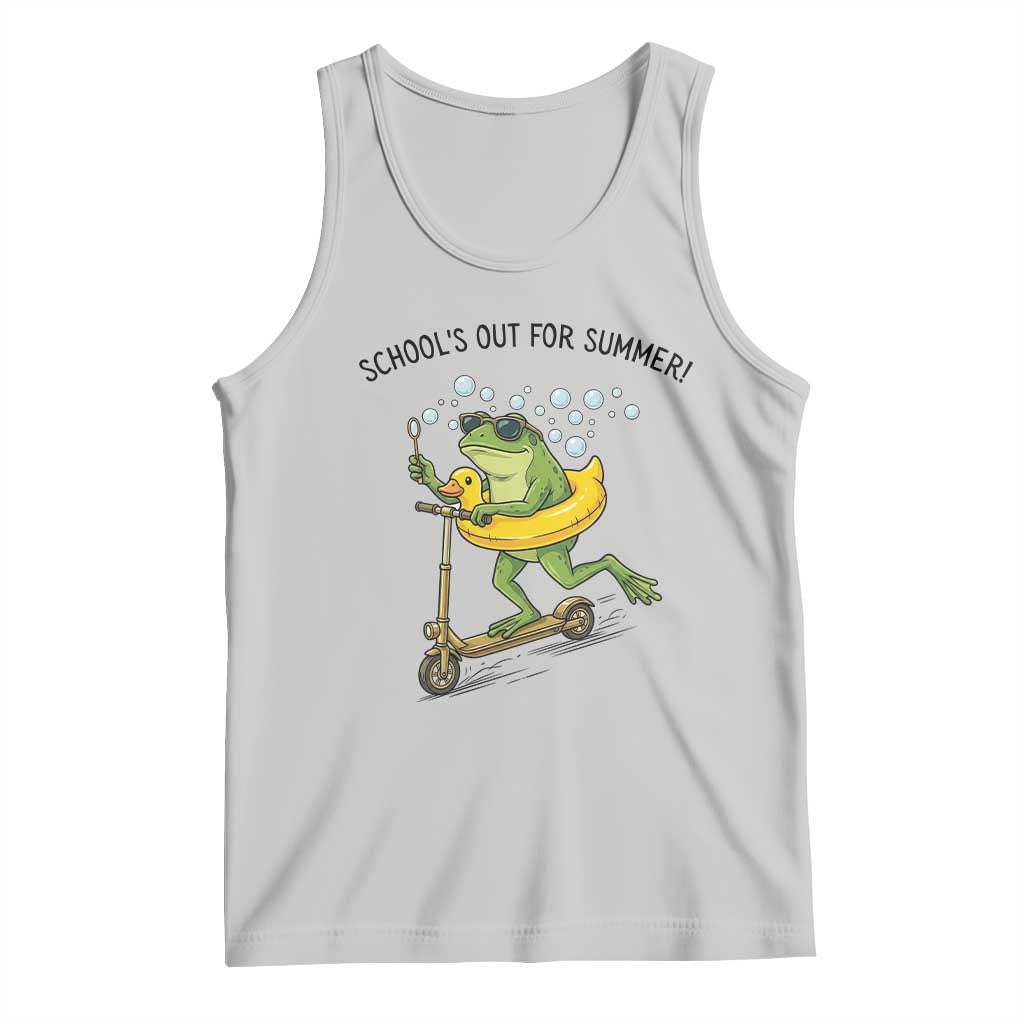 School's Out For Summer Tank Top Funny Frog Last Day of School Teacher
