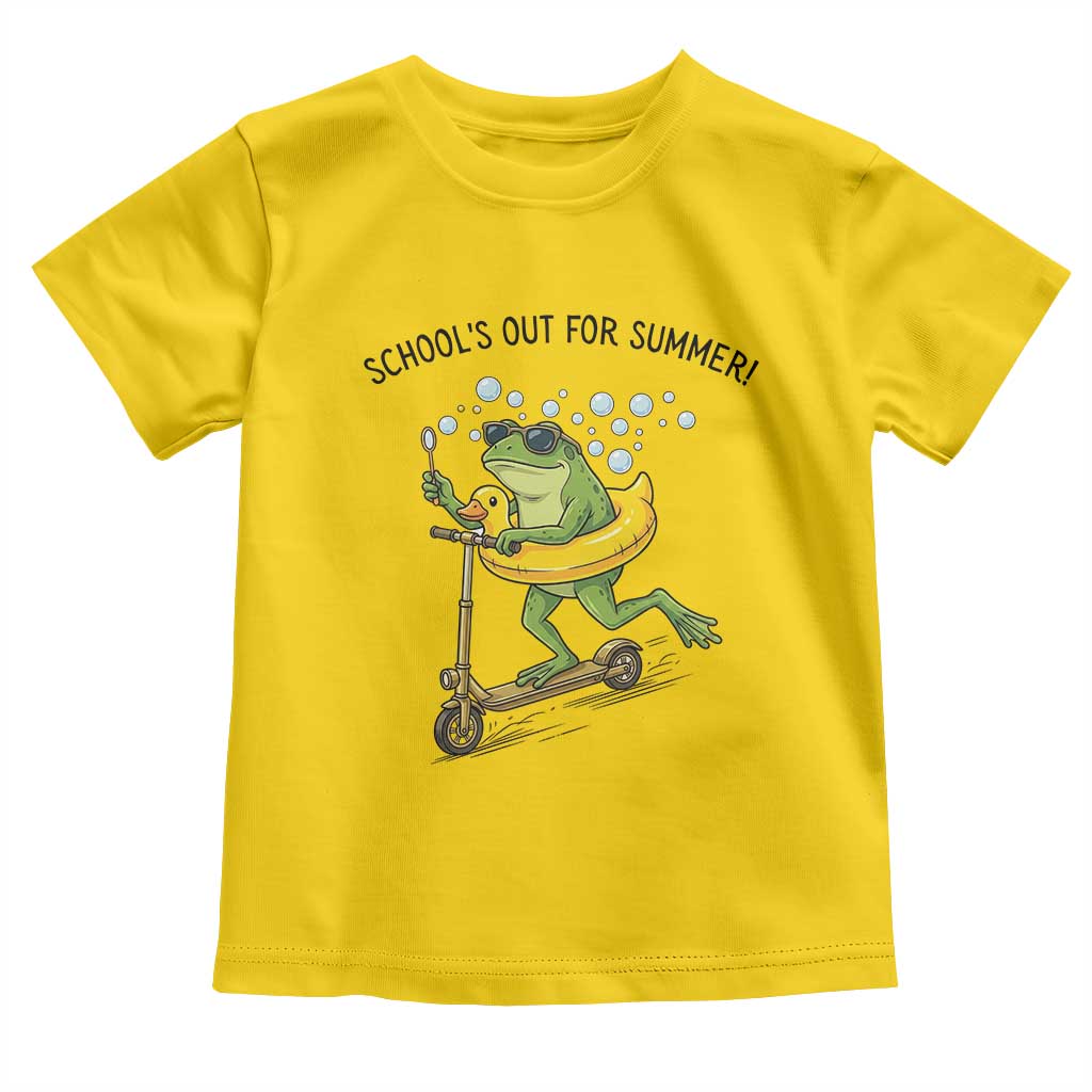 School's Out For Summer Toddler T Shirt Funny Frog Last Day of School Teacher