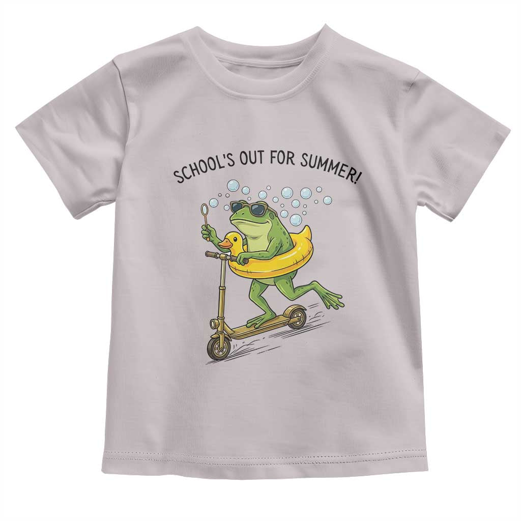 School's Out For Summer Toddler T Shirt Funny Frog Last Day of School Teacher