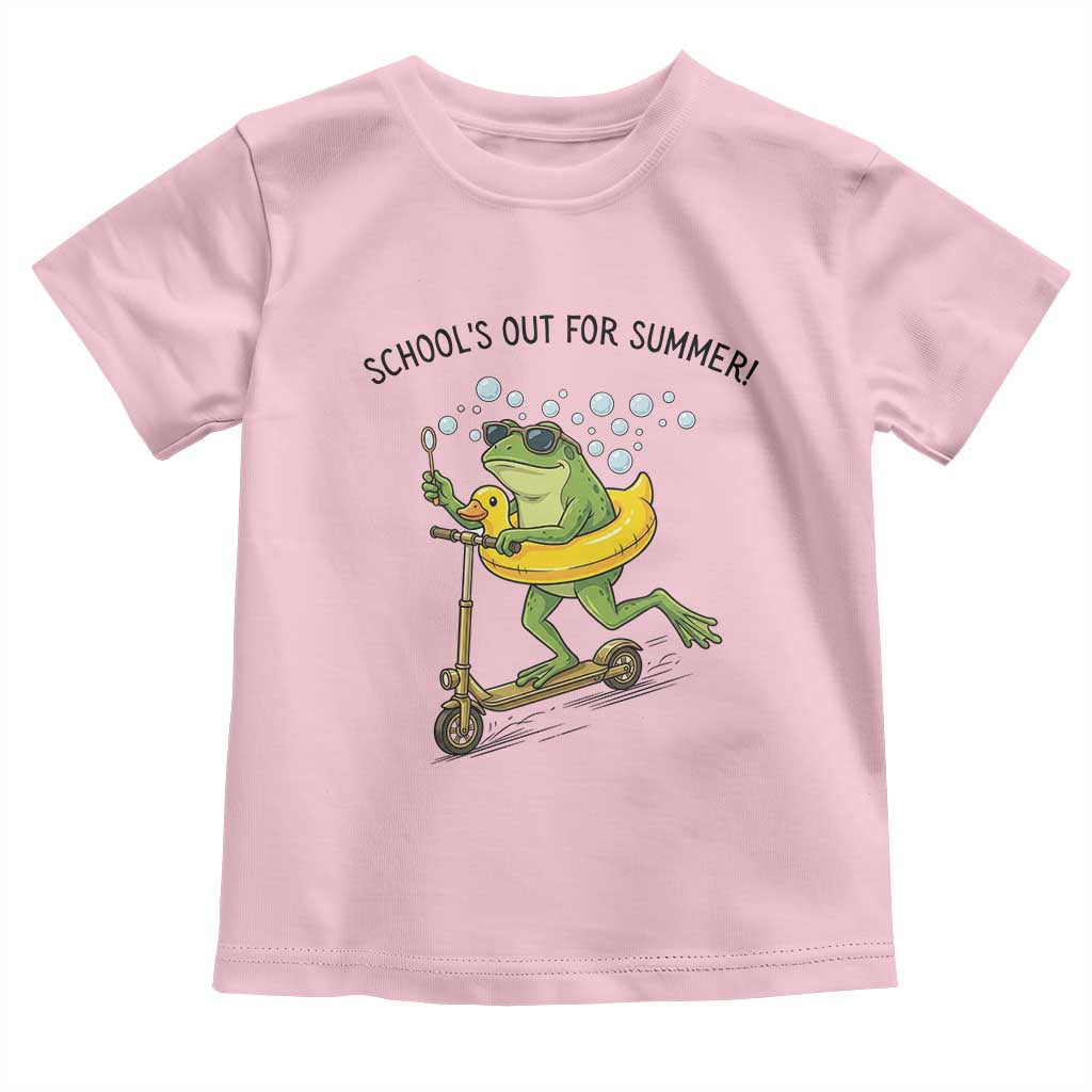 School's Out For Summer Toddler T Shirt Funny Frog Last Day of School Teacher