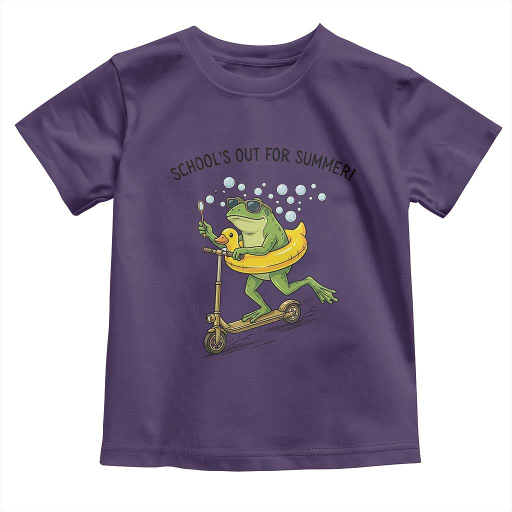 School's Out For Summer Toddler T Shirt Funny Frog Last Day of School Teacher