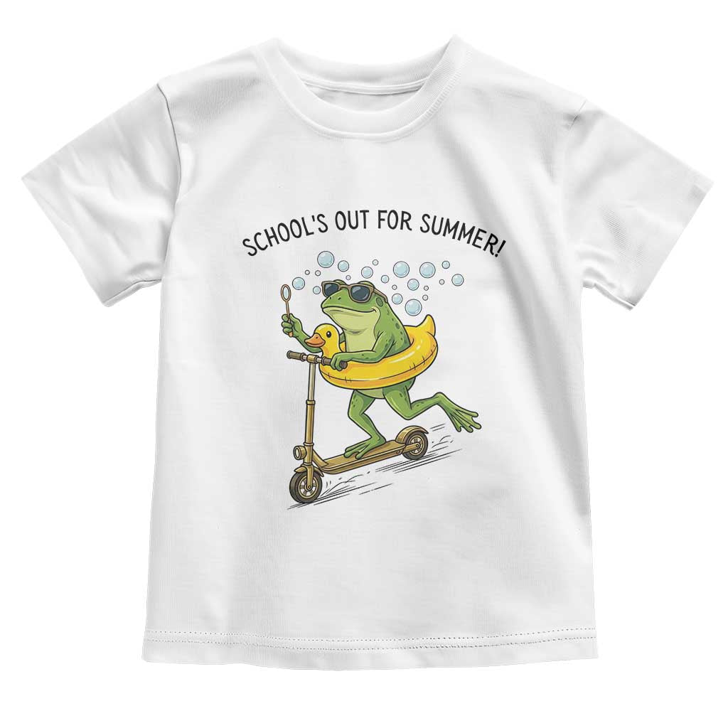 School's Out For Summer Toddler T Shirt Funny Frog Last Day of School Teacher