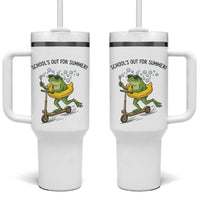 School's Out For Summer Tumbler With Handle Funny Frog Last Day of School Teacher