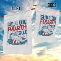 Chill The Fourth Out Garden Flag Funny Alligator 4th Of July