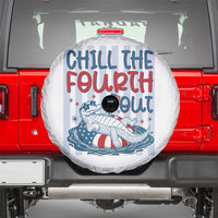 Chill The Fourth Out Spare Tire Cover Funny Alligator 4th Of July