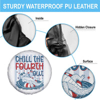 Chill The Fourth Out Spare Tire Cover Funny Alligator 4th Of July