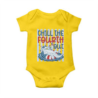 Chill The Fourth Out Baby Onesie Funny Alligator 4th Of July