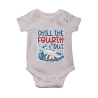 Chill The Fourth Out Baby Onesie Funny Alligator 4th Of July