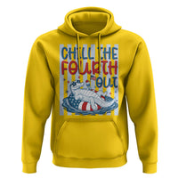 Chill The Fourth Out Hoodie Funny Alligator 4th Of July