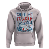 Chill The Fourth Out Hoodie Funny Alligator 4th Of July