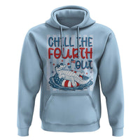 Chill The Fourth Out Hoodie Funny Alligator 4th Of July
