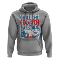 Chill The Fourth Out Hoodie Funny Alligator 4th Of July