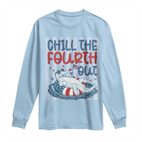 Chill The Fourth Out Long Sleeve Shirt Funny Alligator 4th Of July