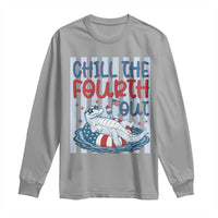Chill The Fourth Out Long Sleeve Shirt Funny Alligator 4th Of July