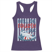 Chill The Fourth Out Racerback Tank Top Funny Alligator 4th Of July